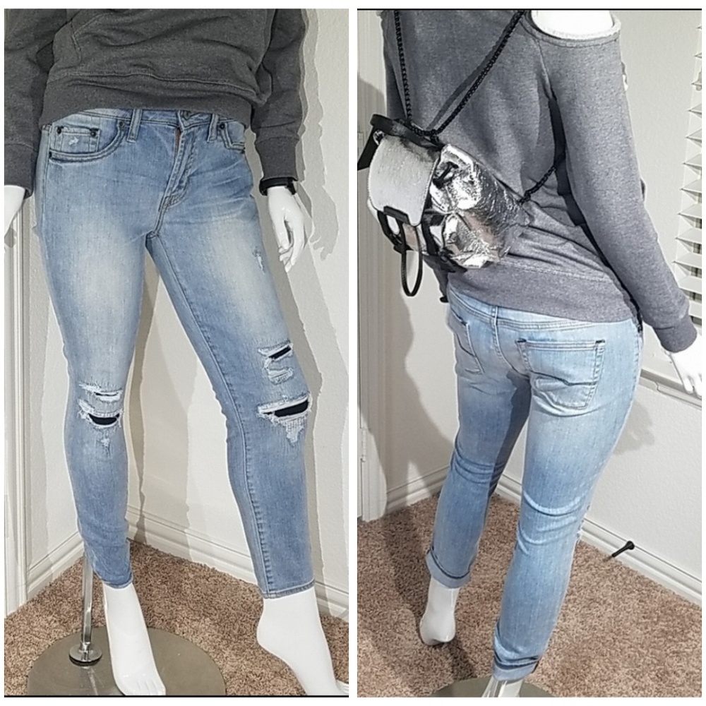 Jean Shop Destroyed Denim Jeans - Picture 1 of 16